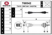 T68542 EAI hnací hriadeľ T68542 EAI