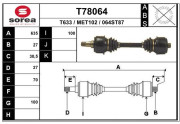 T78064 EAI hnací hriadeľ T78064 EAI