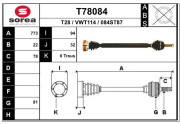 T78084 Hnací hřídel EAI