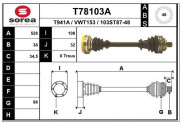 T78103A EAI hnací hriadeľ T78103A EAI