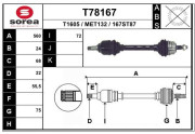 T78167 EAI hnací hriadeľ T78167 EAI