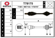 T78175 EAI hnací hriadeľ T78175 EAI