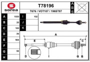 T78196 EAI hnací hriadeľ T78196 EAI