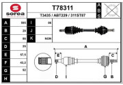 T78311 EAI hnací hriadeľ T78311 EAI