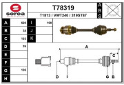 T78319 EAI hnací hriadeľ T78319 EAI