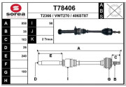 T78406 EAI hnací hriadeľ T78406 EAI