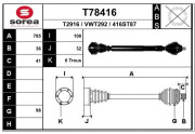 T78416 EAI hnací hriadeľ T78416 EAI