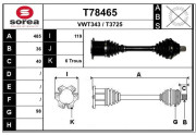 T78465 EAI hnací hriadeľ T78465 EAI