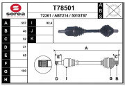 T78501 EAI hnací hriadeľ T78501 EAI