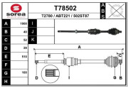 T78502 Hnací hřídel EAI