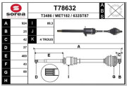 T78632 EAI hnací hriadeľ T78632 EAI