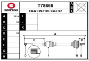 T78666 EAI hnací hriadeľ T78666 EAI