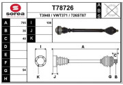 T78726 EAI hnací hriadeľ T78726 EAI