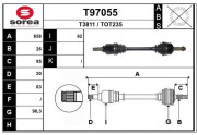 T97055 EAI hnací hriadeľ T97055 EAI