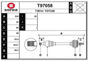 T97058 EAI hnací hriadeľ T97058 EAI