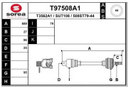 T97508A1 EAI hnací hriadeľ T97508A1 EAI