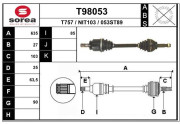 T98053 EAI hnací hriadeľ T98053 EAI