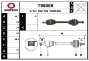 T98068 EAI hnací hriadeľ T98068 EAI