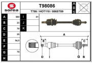 T98086 EAI hnací hriadeľ T98086 EAI