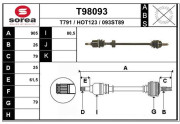 T98093 EAI hnací hriadeľ T98093 EAI