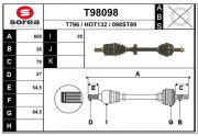 T98098 EAI hnací hriadeľ T98098 EAI