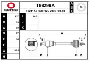 T98299A EAI hnací hriadeľ T98299A EAI