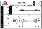 T98476 EAI hnací hriadeľ T98476 EAI