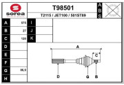 T98501 Hnací hřídel EAI
