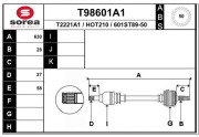 T98601A1 EAI hnací hriadeľ T98601A1 EAI