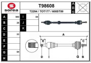 T98608 EAI hnací hriadeľ T98608 EAI