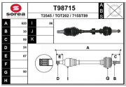 T98715 EAI hnací hriadeľ T98715 EAI