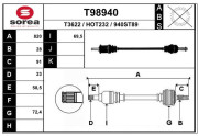 T98940 EAI hnací hriadeľ T98940 EAI