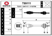 T99111 EAI hnací hriadeľ T99111 EAI