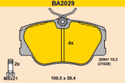 BA2029 Sada brzdových destiček, kotoučová brzda BARUM