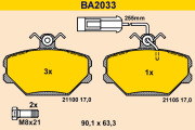 BA2033 Sada brzdových destiček, kotoučová brzda BARUM