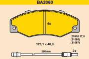 BA2060 Sada brzdových destiček, kotoučová brzda BARUM