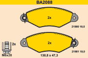 BA2088 Sada brzdových destiček, kotoučová brzda BARUM