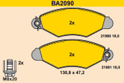 BA2090 Sada brzdových destiček, kotoučová brzda BARUM