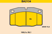 BA2134 Sada brzdových destiček, kotoučová brzda BARUM