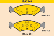 BA2144 Sada brzdových destiček, kotoučová brzda BARUM