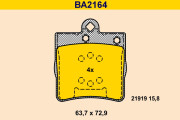 BA2164 Sada brzdových destiček, kotoučová brzda BARUM