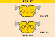 BA2167 Sada brzdových destiček, kotoučová brzda BARUM