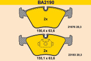 BA2190 Sada brzdových destiček, kotoučová brzda BARUM