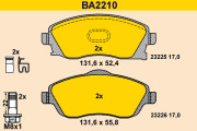 BA2210 Sada brzdových destiček, kotoučová brzda BARUM