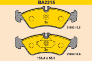 BA2215 Sada brzdových destiček, kotoučová brzda BARUM