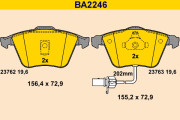 BA2246 Sada brzdových destiček, kotoučová brzda BARUM