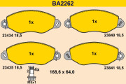 BA2262 Sada brzdových destiček, kotoučová brzda BARUM