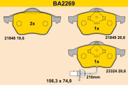 BA2269 Sada brzdových destiček, kotoučová brzda BARUM