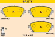 BA2278 Sada brzdových destiček, kotoučová brzda BARUM