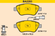 BA2283 Sada brzdových destiček, kotoučová brzda BARUM